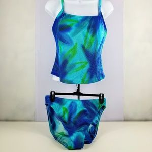 Athena Womens Two Piece Bathing Suit Sz 12